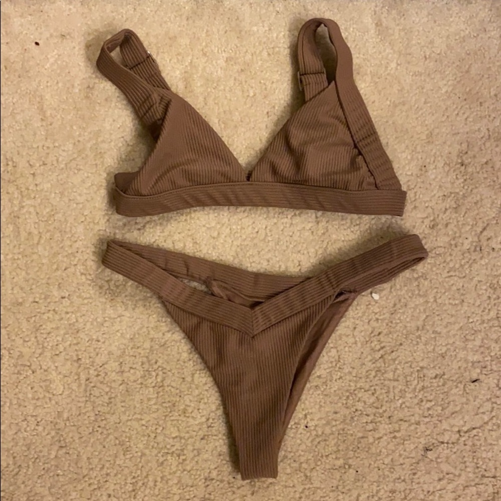 Frankies bikinis georgia set in brownie